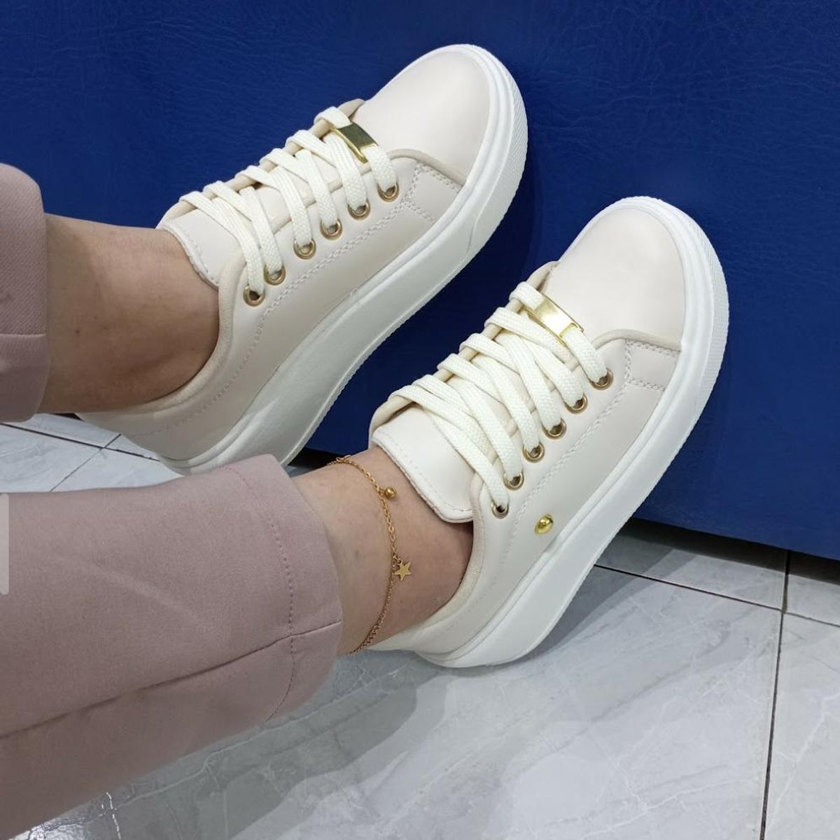 URBAN PLUS - TENIS PARA MUJER BEIGE