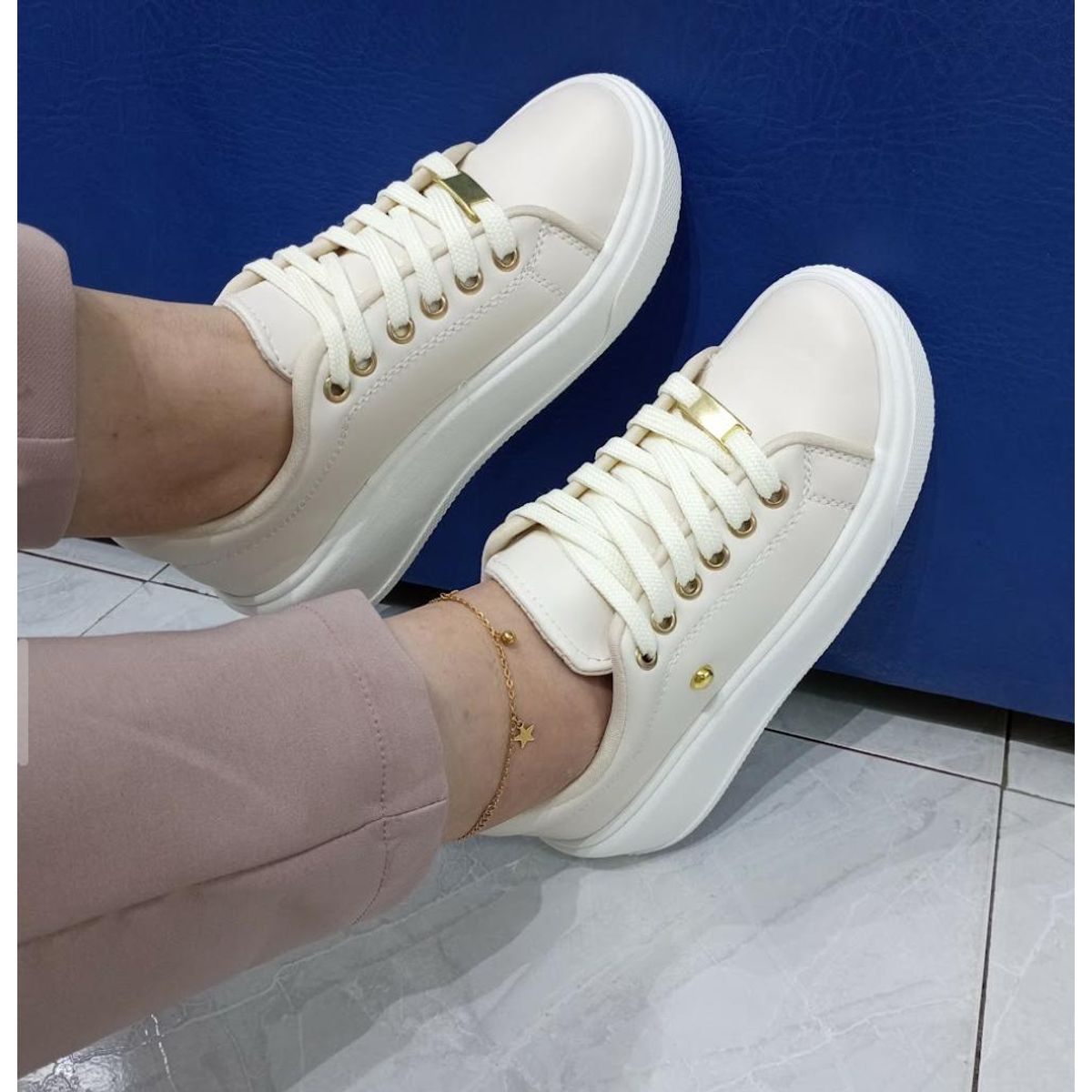 URBAN PLUS - TENIS PARA MUJER BEIGE