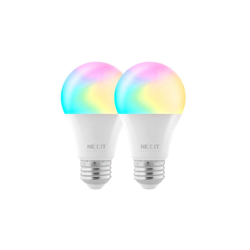 NEXXT SOLUTIONS - Bombillo inteligente LED RGB Matter x2