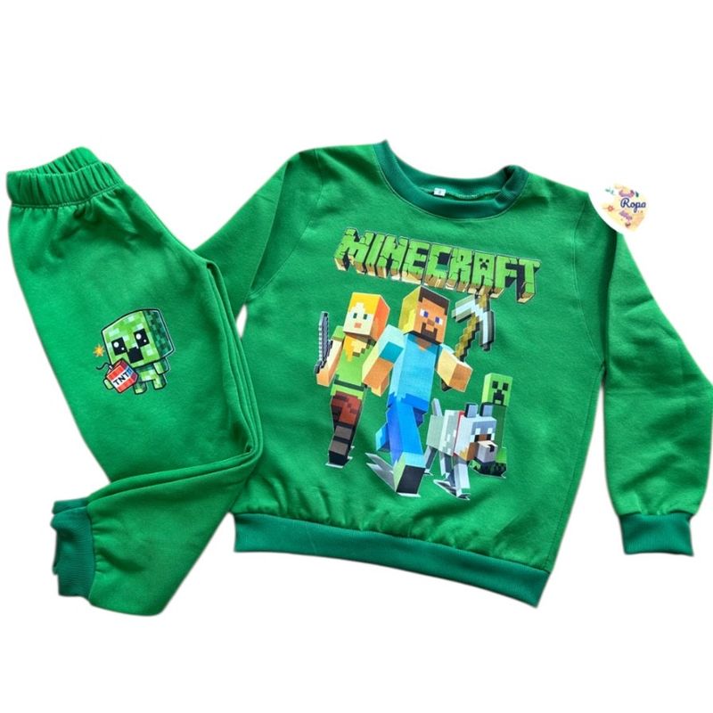 BRYKE - Sudadera Niño Minecraft Verde