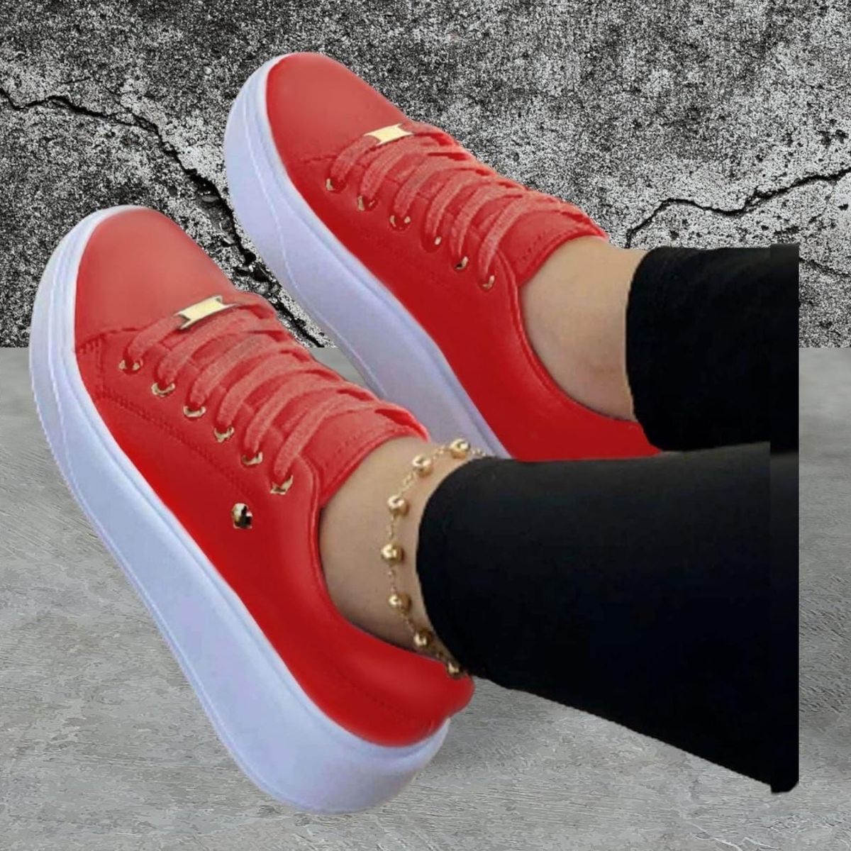 URBAN PLUS - TENIS PARA MUJER ROJO