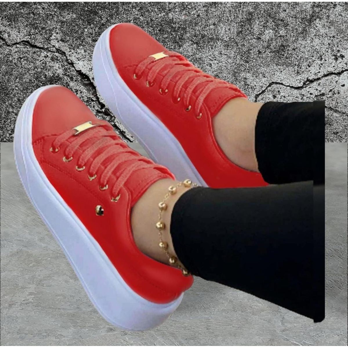 URBAN PLUS - TENIS PARA MUJER ROJO