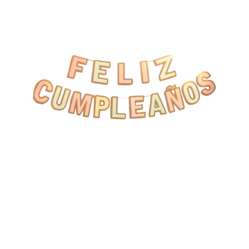 GENERICO - Banderin guirnalda Feliz Cumpleaños colores pastel