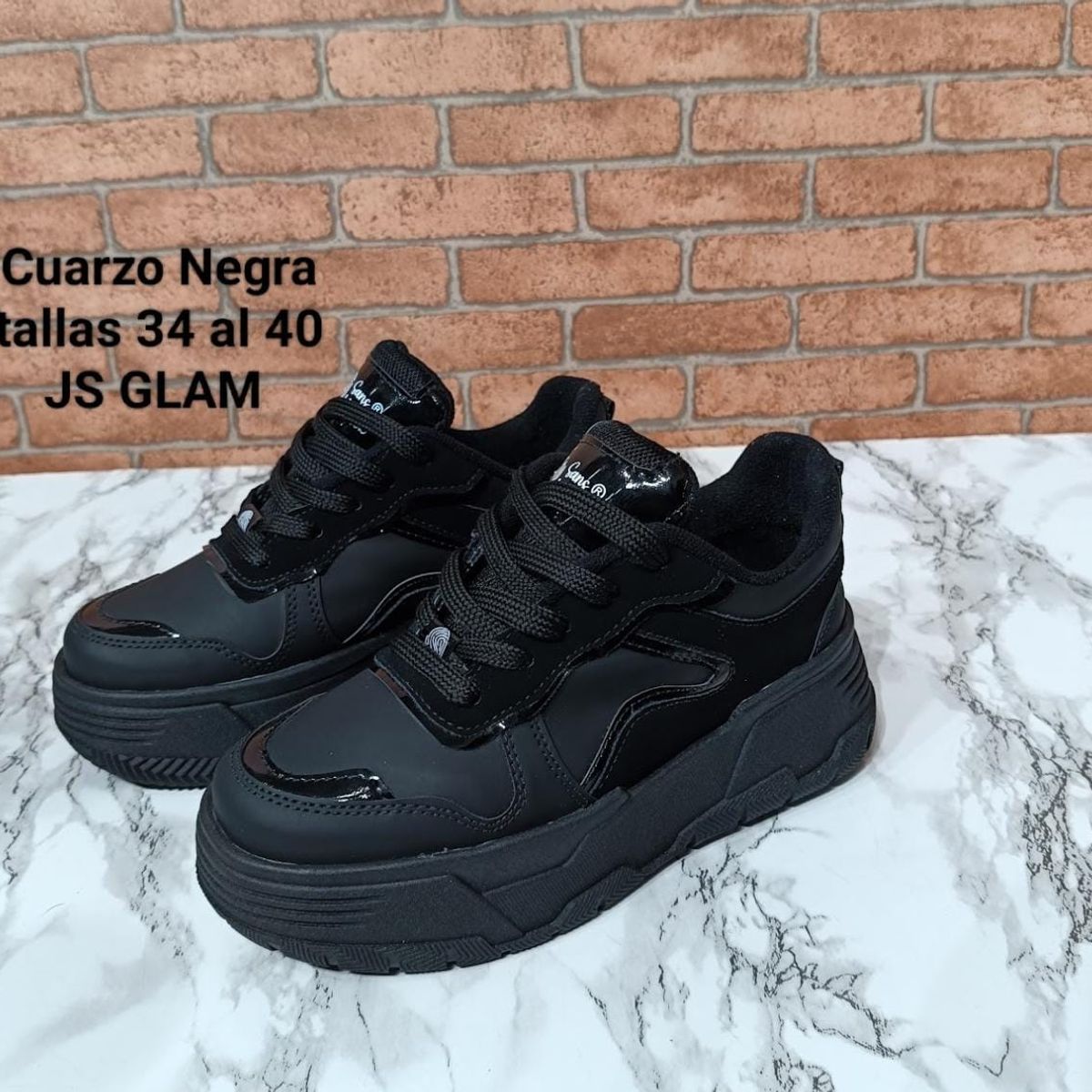 URBAN PLUS - TENIS PARA MUJER NEGROS