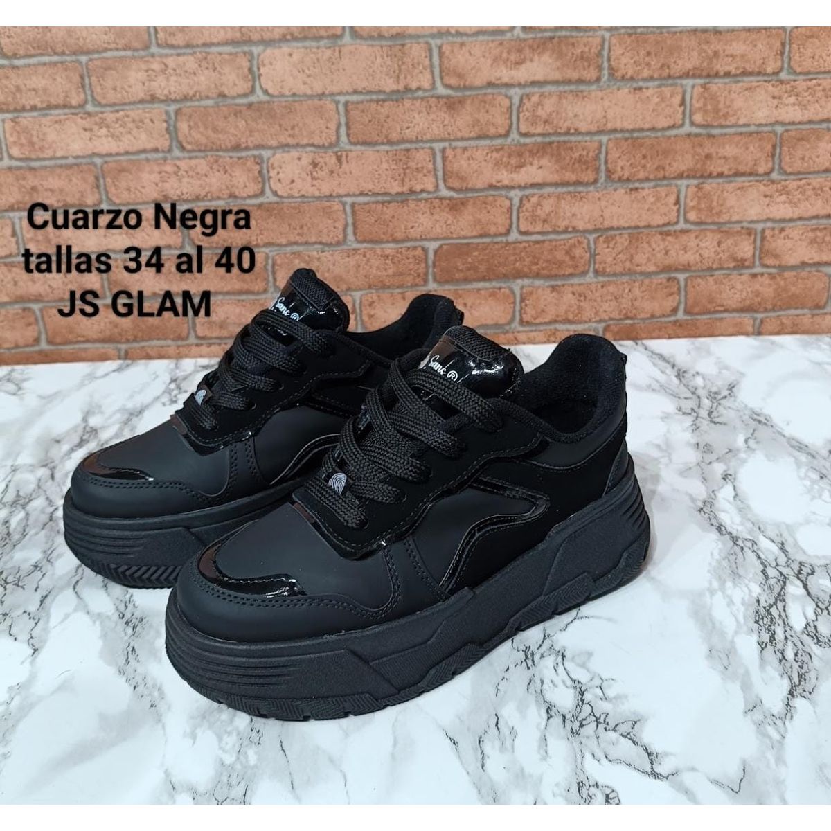URBAN PLUS - TENIS PARA MUJER NEGROS