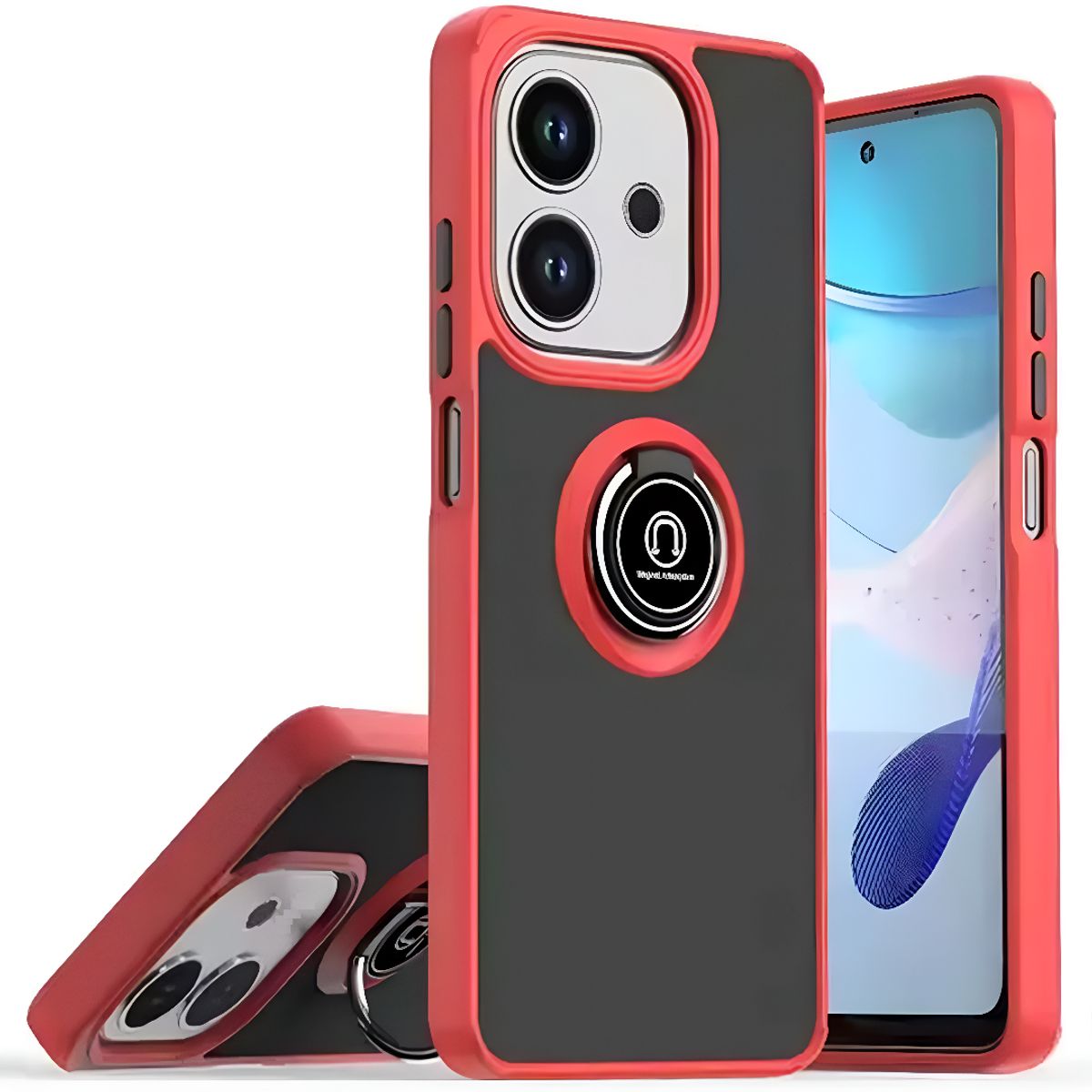 GENERICO - Funda Estuche Anti Golpes Mate Compatible Con Oppo A5 Pro 5G Rojo