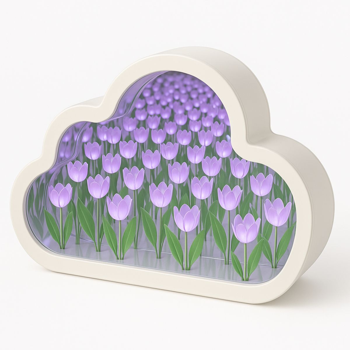 GENERICO - Lámpara Nube LED Espejo Infinito Tulipanes  Alimentación USB Directa