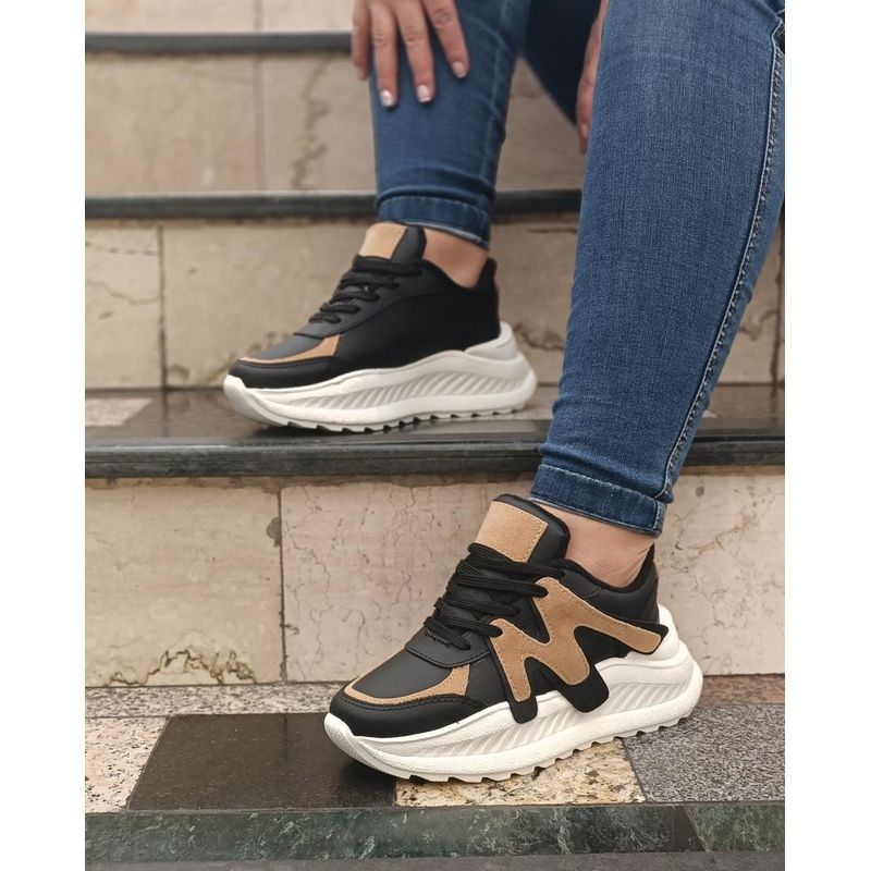 URBAN PLUS - TENIS PARA MUJER NEGROS