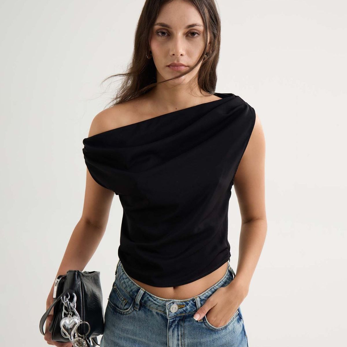 SEVEN SEVEN - Blusa Para Mujer Manga Sisa Color Negro Marca Seven Seven #28124050