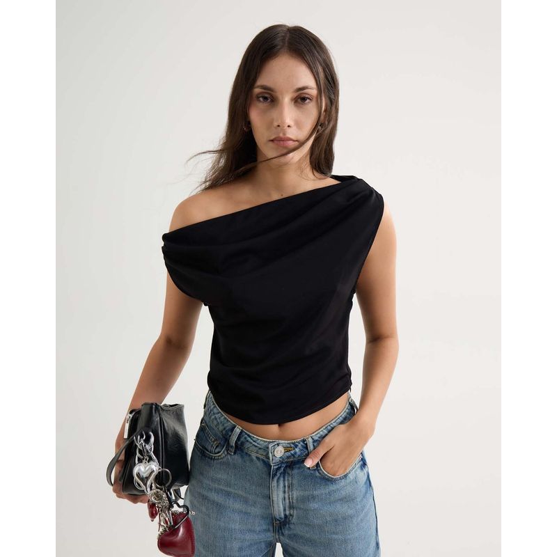 SEVEN SEVEN - Blusa Para Mujer Manga Sisa Color Negro Marca Seven Seven #28124050