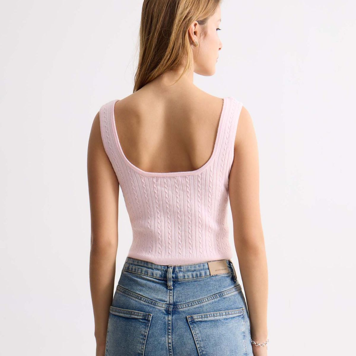 SEVEN SEVEN - Camiseta Para Mujer Manga Sisa Moda Color Rosado Marca Seven Seven #28096290