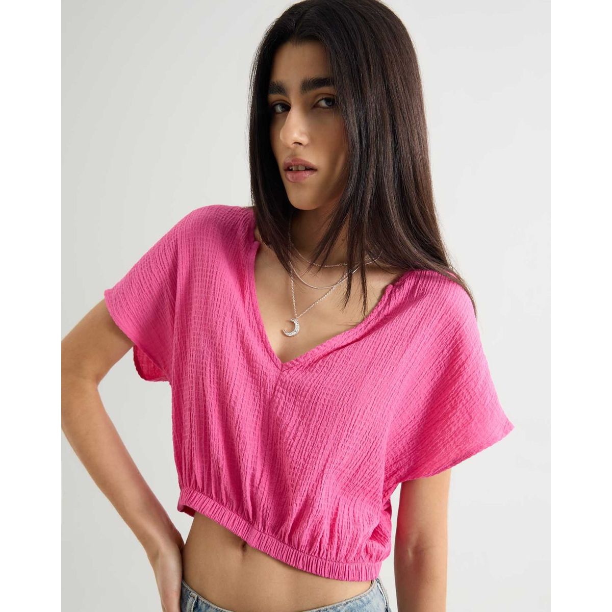 SEVEN SEVEN - Blusa Para Mujer Manga Corta Color Rosa Marca Seven Seven #28124036