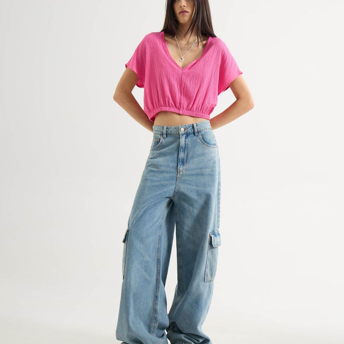 SEVEN SEVEN - Blusa Para Mujer Manga Corta Color Rosa Marca Seven Seven #28124036