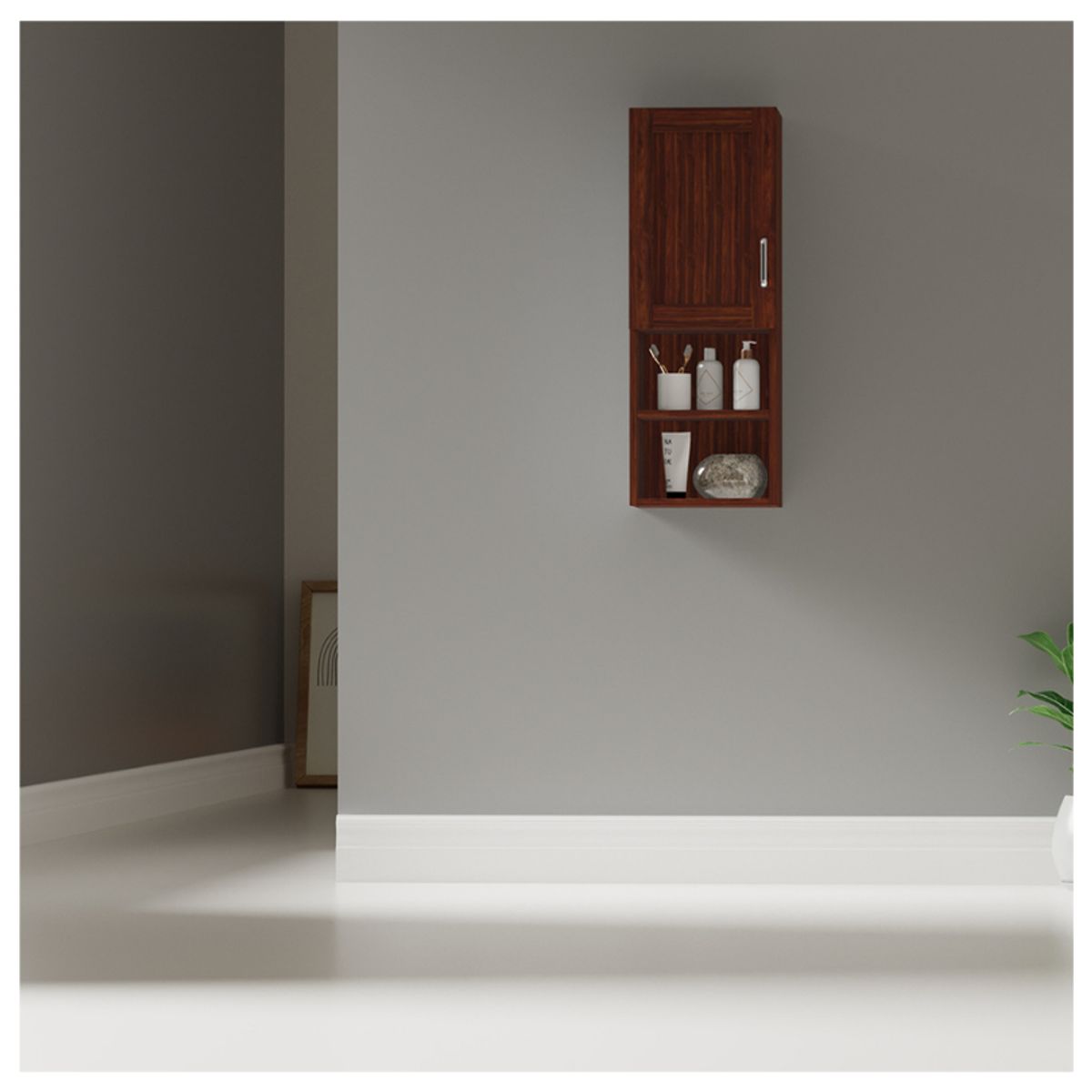 GENERICO - Mueble Auxiliar Lateral De Baño 81cm X 30cm X 25cm MED BROWN