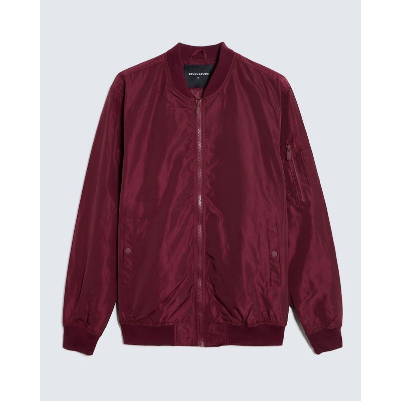 SEVEN SEVEN - Chaqueta Para Hombre Bomber Color Vino Marca Seven Seven #45080442