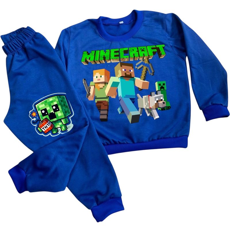 BRYKE - Sudadera Niño Minecraft Azul Rey