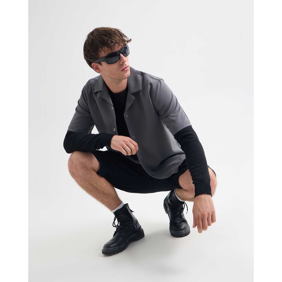 SEVEN SEVEN - Saco Para Hombre Cuello Redondo Color Verde Oscuro Marca Seven Seven #45330243