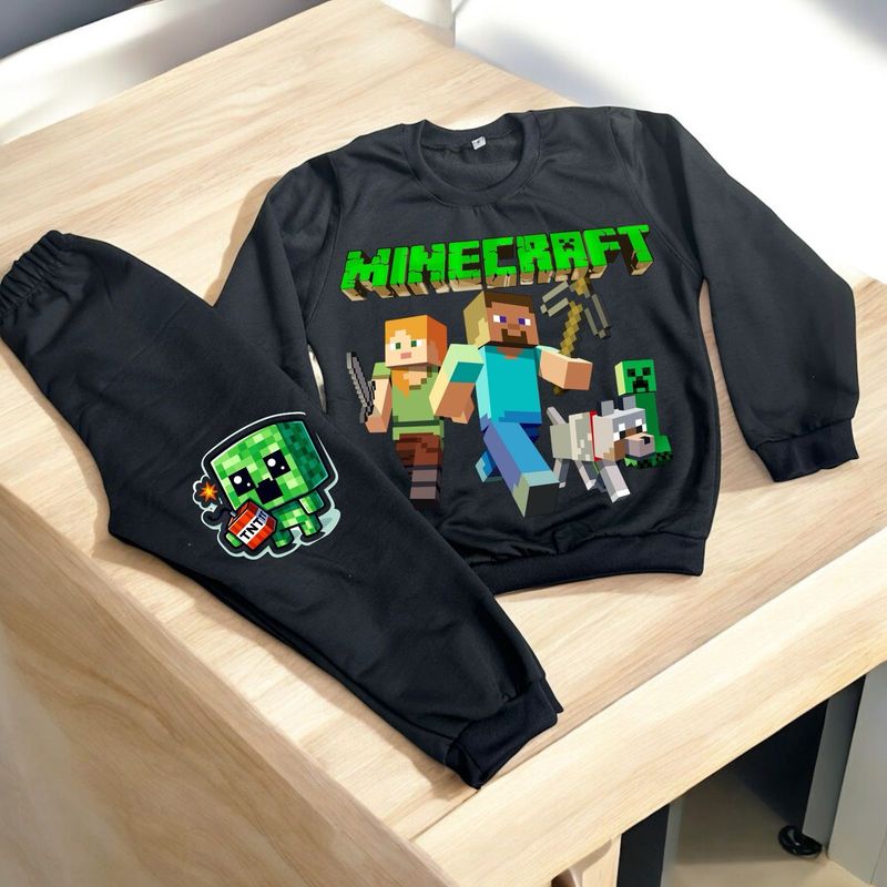 BRYKE - Sudadera Niño Minecraft negra