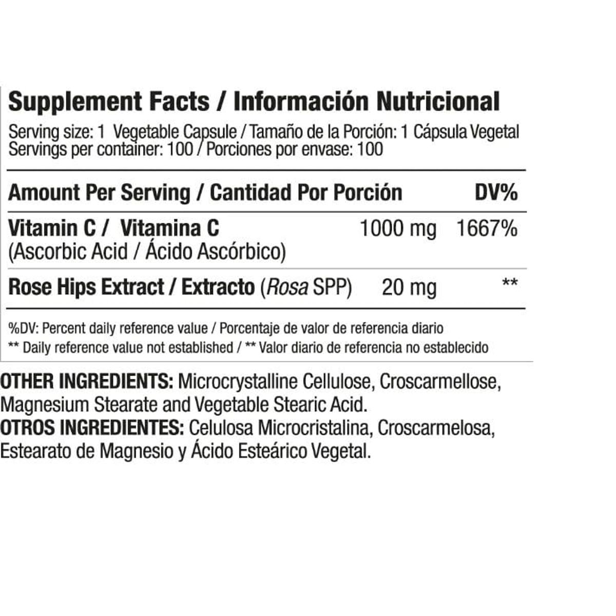 MEDICAL GREEN - VITAMINA C 1000 MG X 100 CAPSULAS
