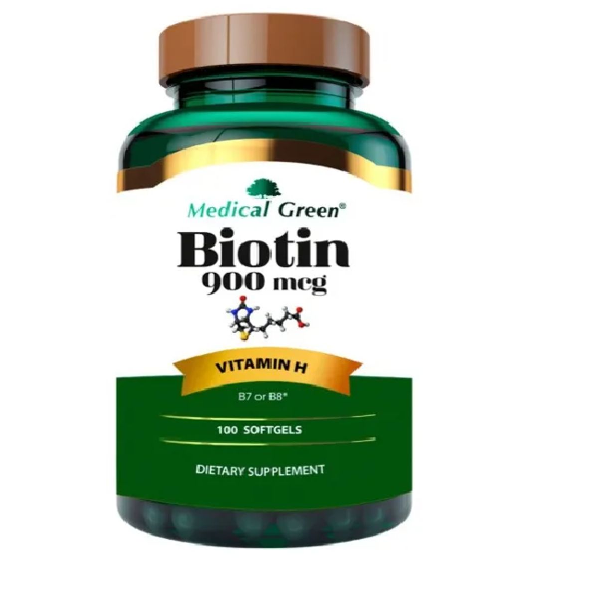 MEDICAL GREEN - BIOTINA 900 MCG X 100 CAPSULAS BLANDAS