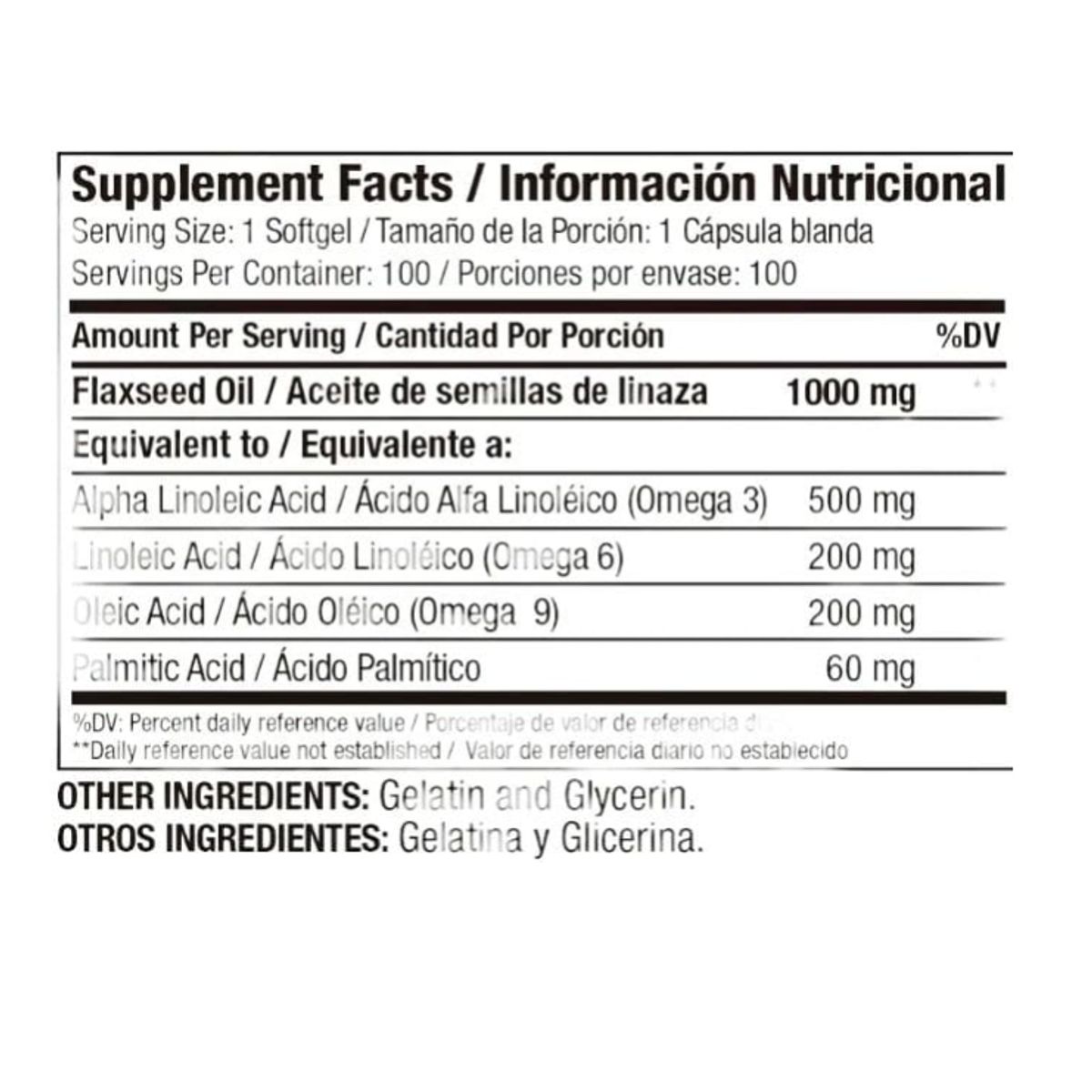 MEDICAL GREEN - SUPLEMENTO FLAX SEED OIL 1000MG X 100 CAPSULAS BLANDAS./MEDICAL GREEN