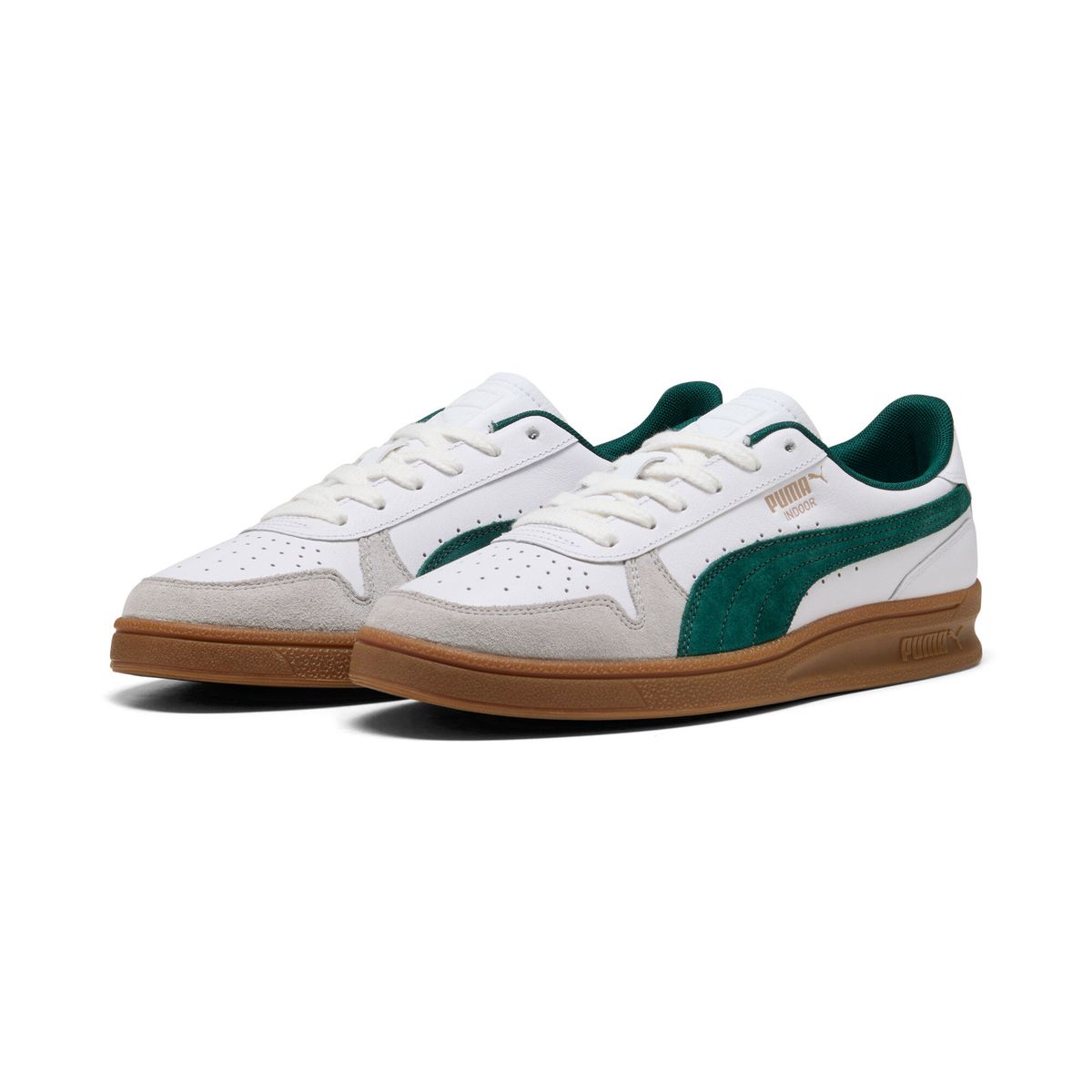 PUMA - Tenis Deportivos Puma Indoor Original Blanco/Verde Hombre