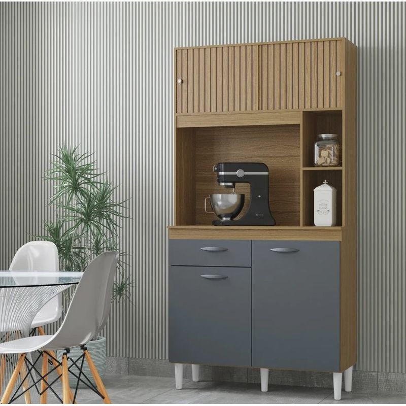 GENERICO - Alacena Mueble Auxiliar de Cocina 5 puertas 1 Cajon