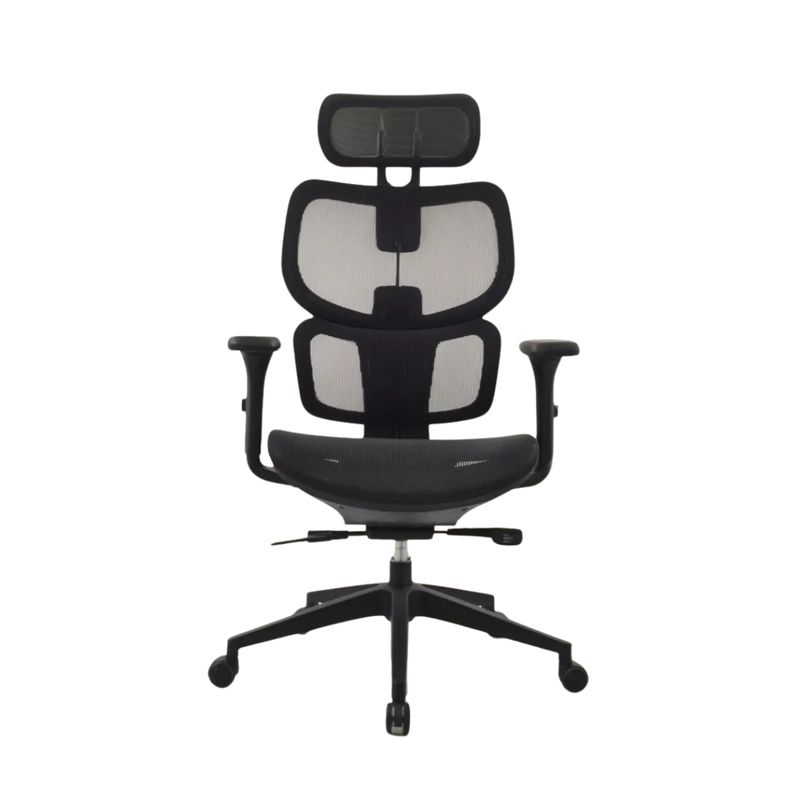 BONNO - Silla De Escritorio Con Cabecero Sam Syncro Bonno Moderna Color Negro