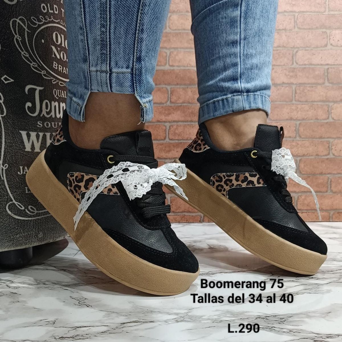 URBAN PLUS - TENIS PARA MUJER NEGROS