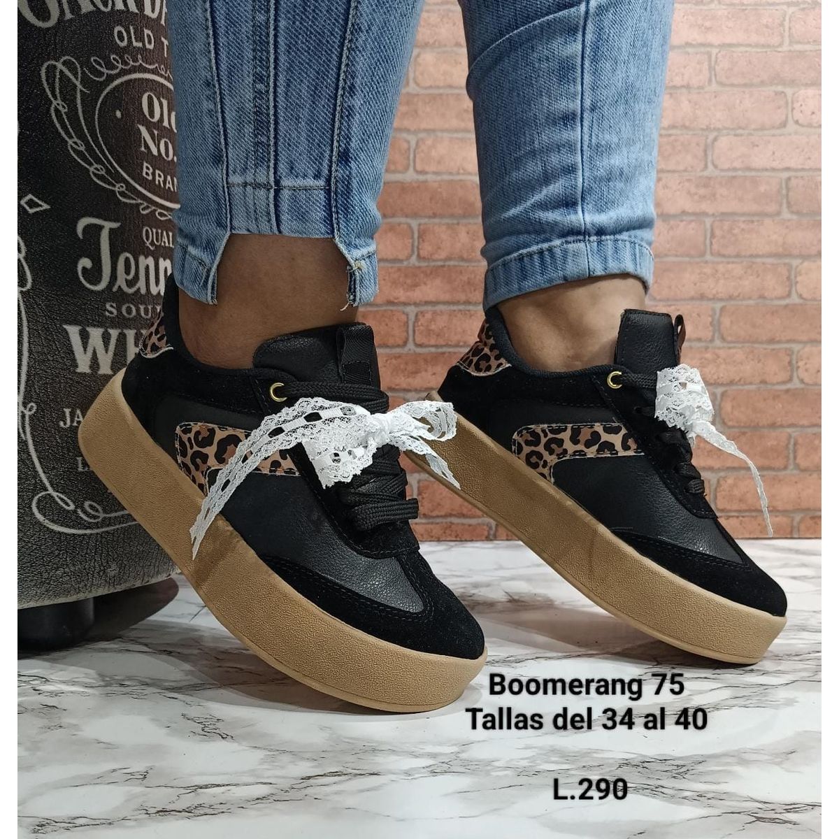 URBAN PLUS - TENIS PARA MUJER NEGROS