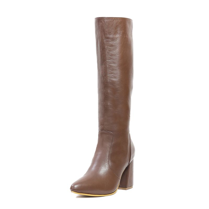 BALLERINA - Botas Altas De Cuero Color Coñac Para Mujer Ballerinas Alexa