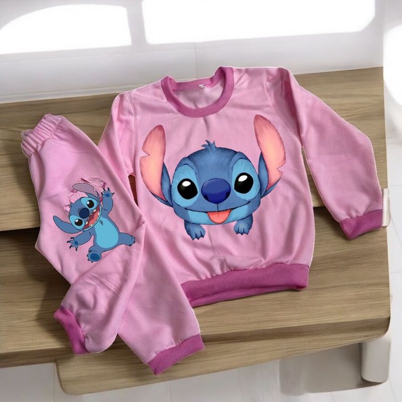 BRYKE - Sudadera Niña Perrito Azul Rosada