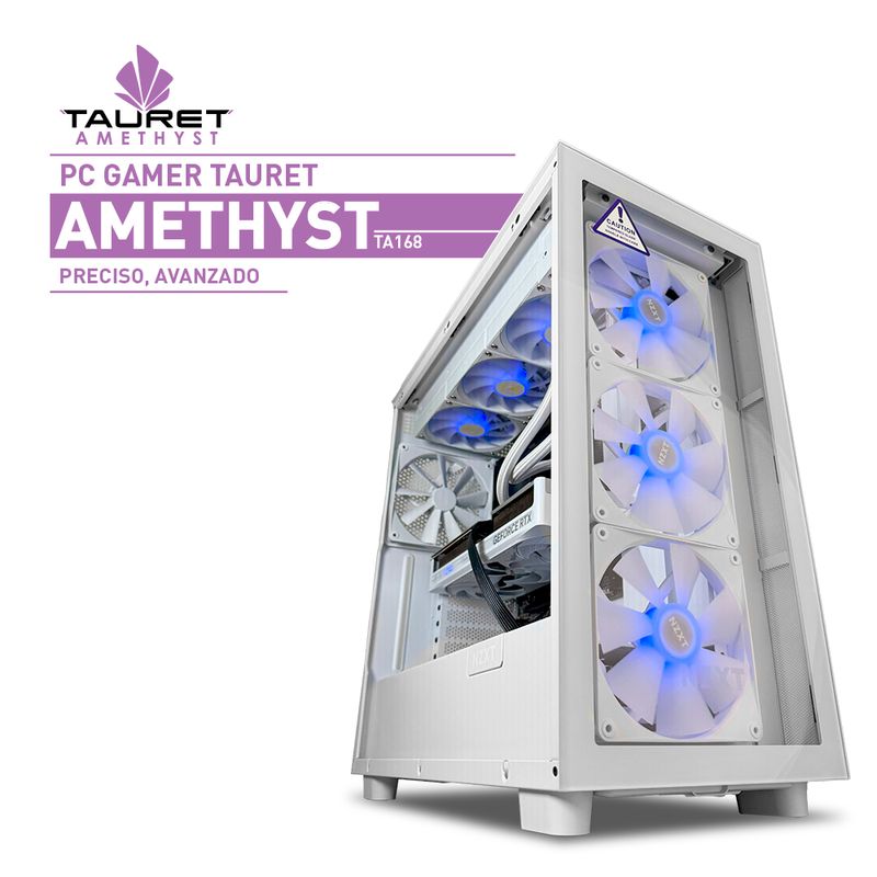 AMD - PC Gamer Tauret Amethyst TA168 AMD Ryzen 9 9900X RTX 5080 16GB RAM 32GB M.2 2TB