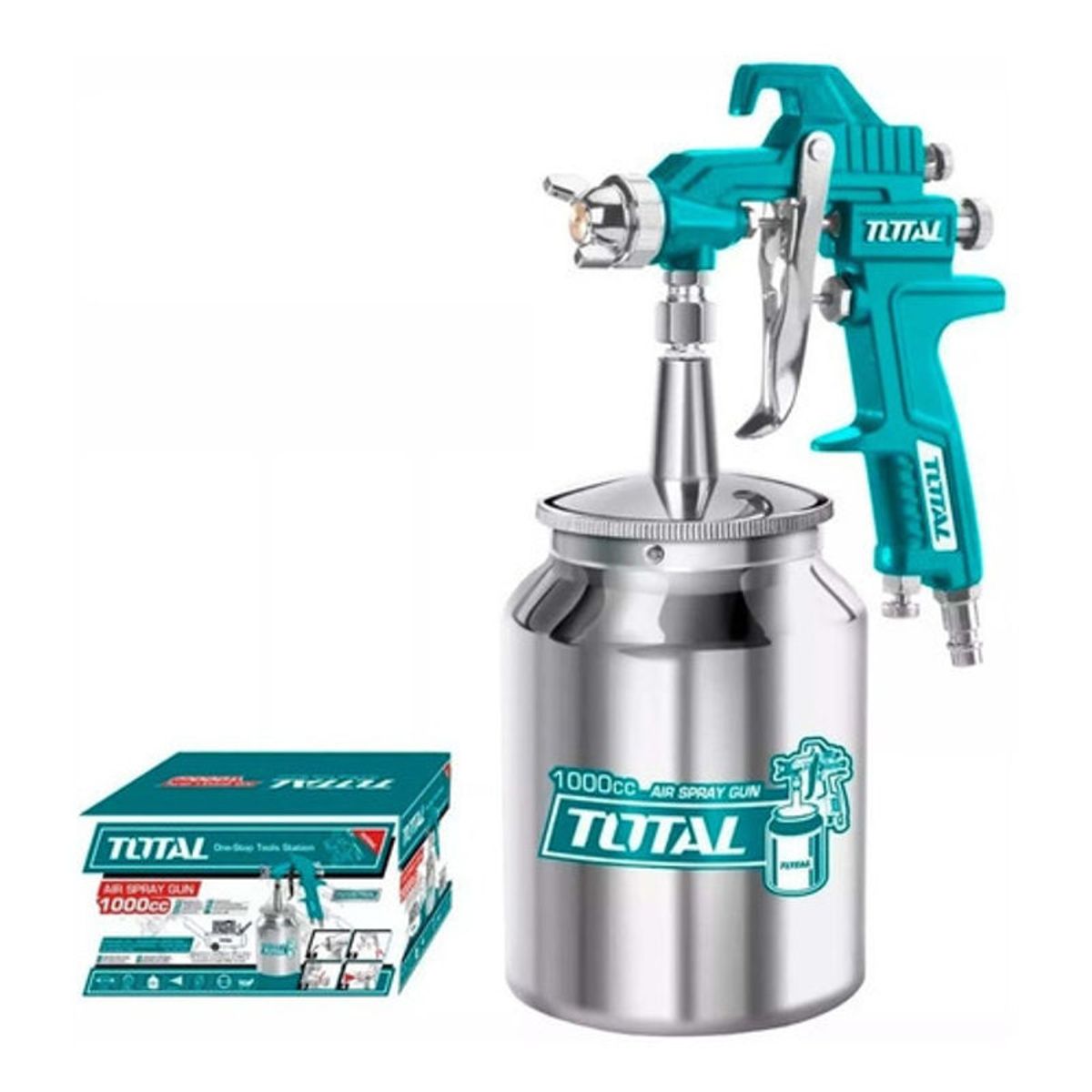 TOTAL - Pistola De Pintar 1000cc Rociadora Neumatica 3-4bar Total