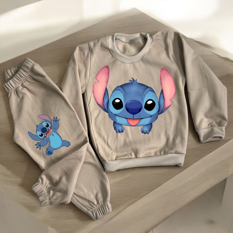 BRYKE - Sudadera Niña Perrito Azul Beige