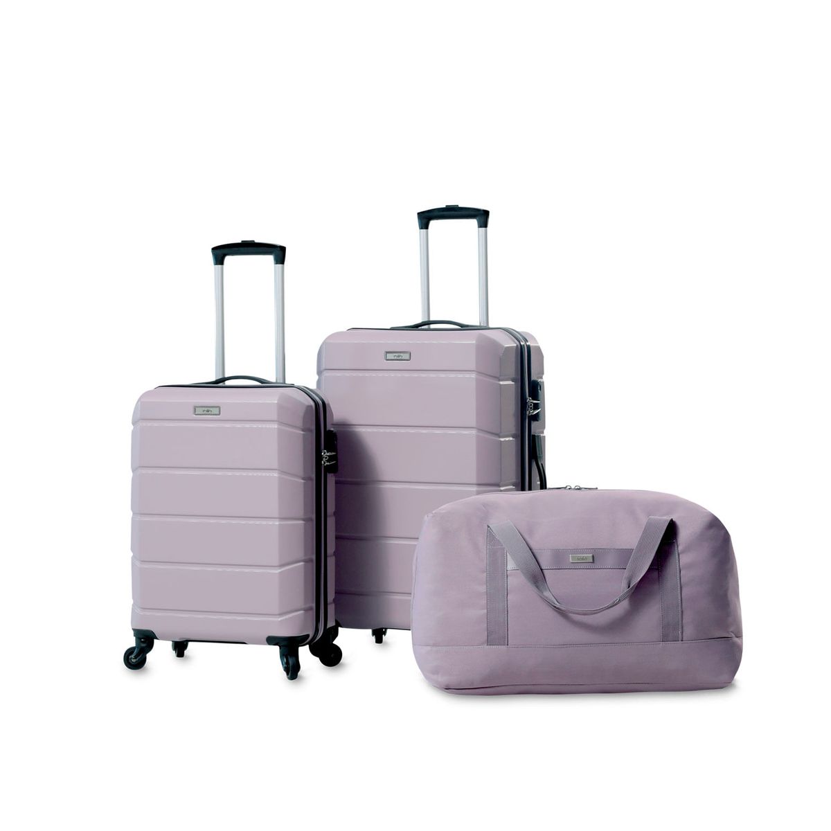 TOTTO - Kit X3 Maleta Viaje 360 Rayatta M+S+Tula Morada
