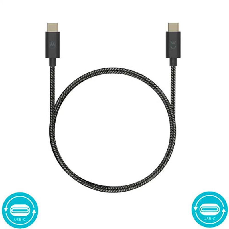 MOTOROLA - Cable Motorola Tipo C a Tipo C 60W Trenzado Original