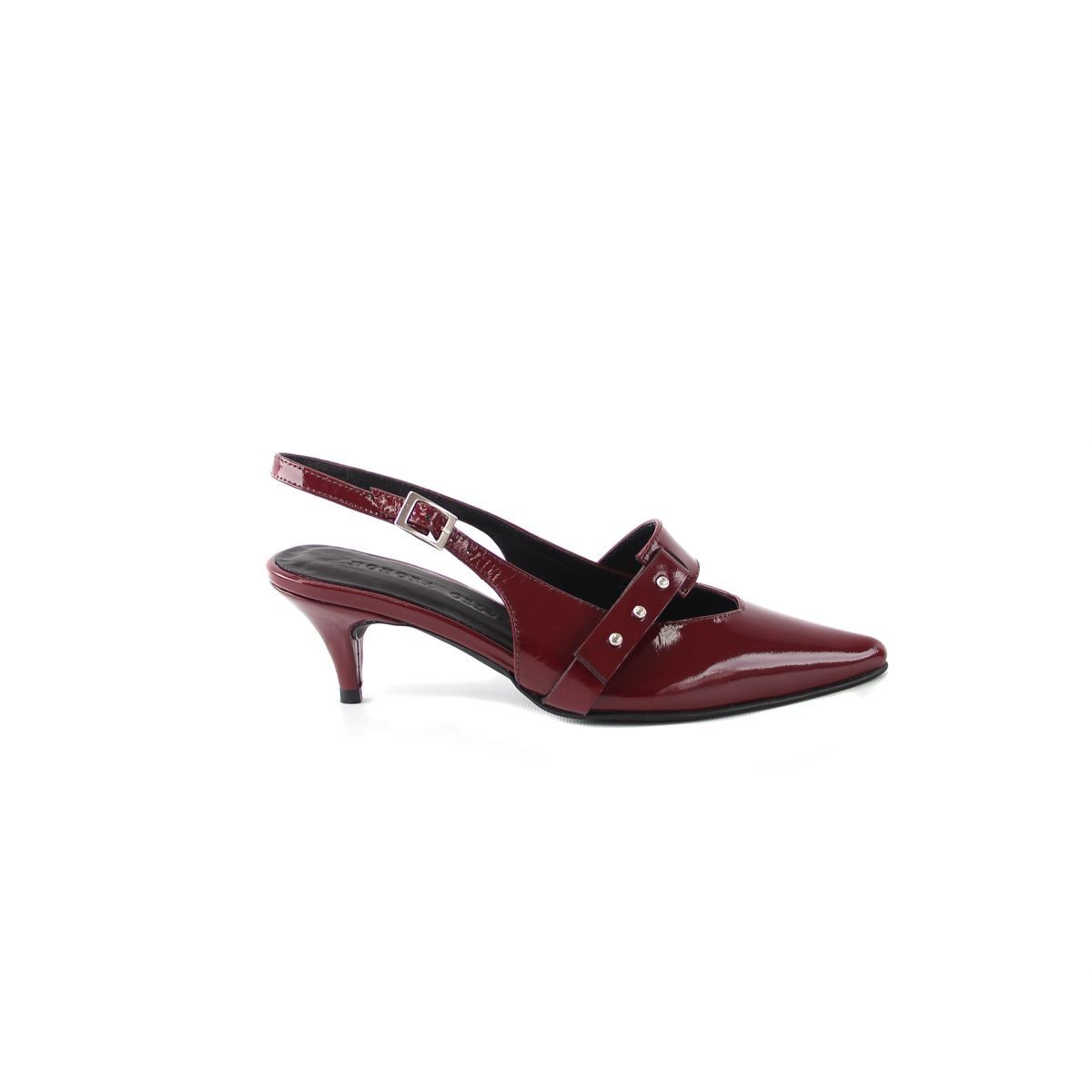 NOHORA GELVEZ - SLINGBACK DD EN CUERO CHAROL VINO