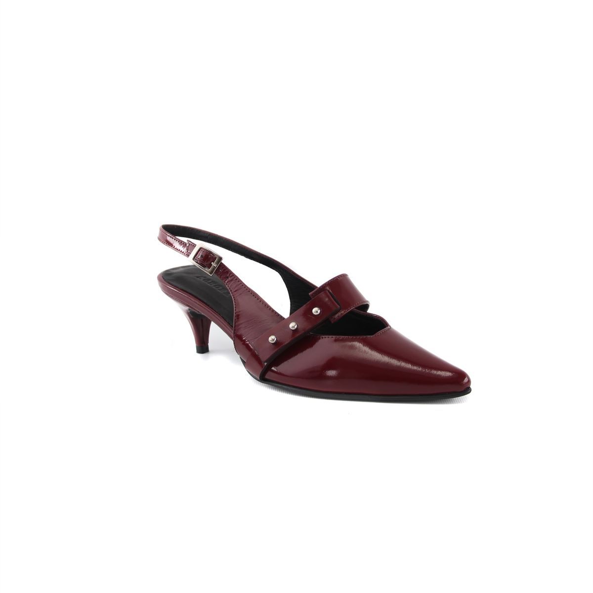 NOHORA GELVEZ - SLINGBACK DD EN CUERO CHAROL VINO