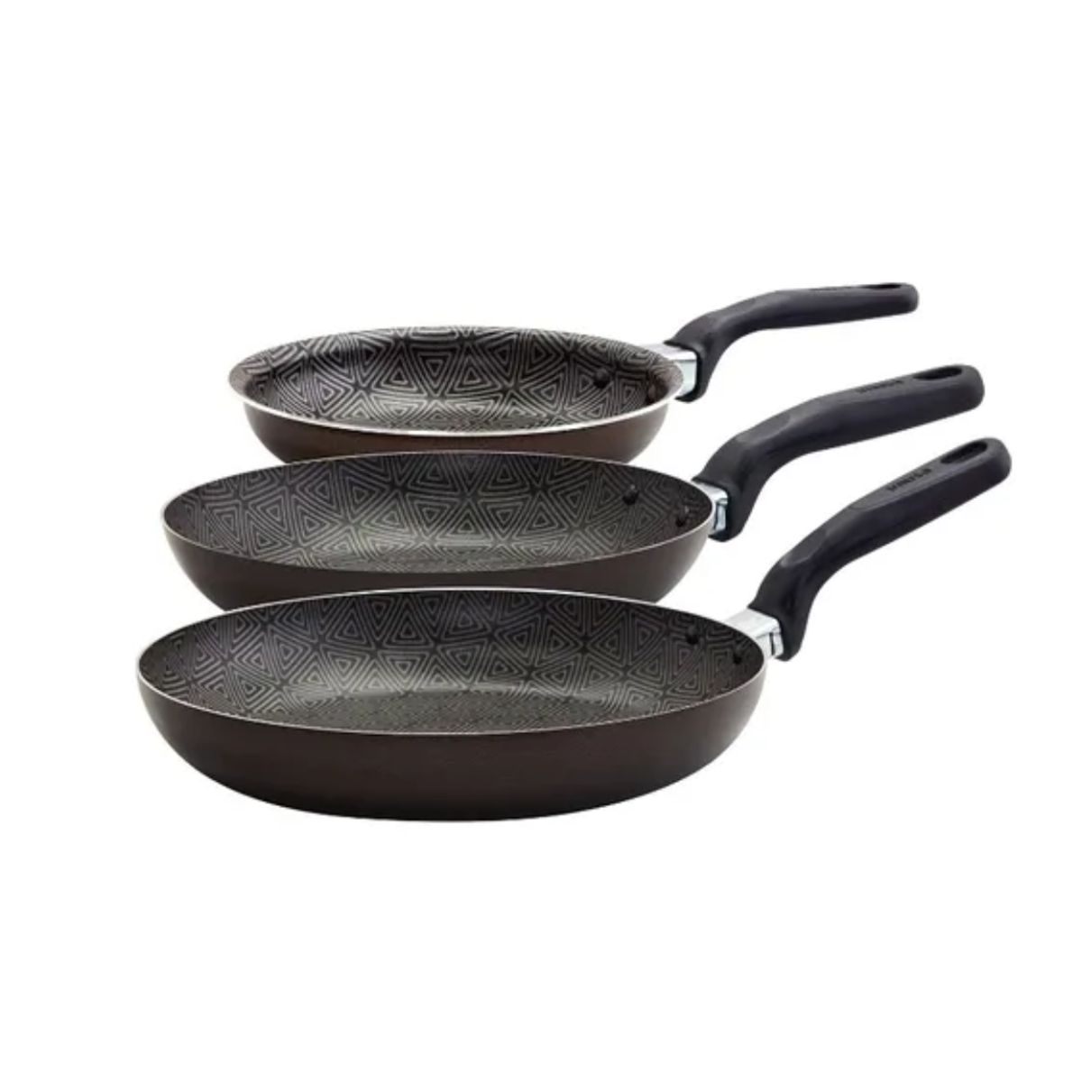IMUSA - Juego Sartenes Imusa X 3 Triforce Antiadherente Color Gris oscuro