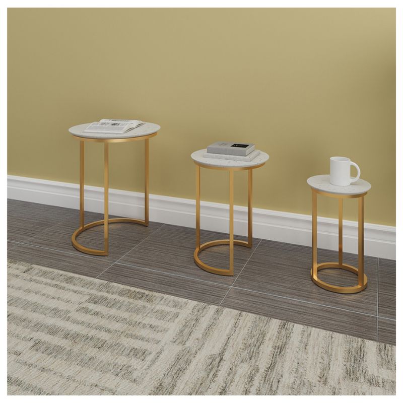 GENERICO - MESA DE CENTRO - SET DE 3 - RIVIERA MARBLE