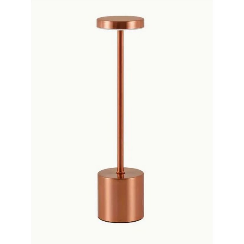 ZHOPI CO - Lámpara De Mesa Tactil Metalica Led 3 Modos Ajustable Inalambrica
