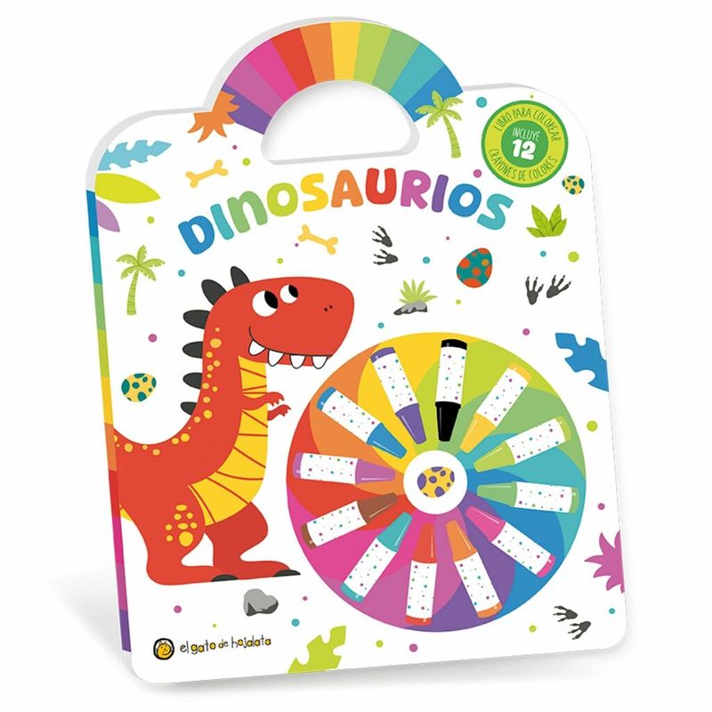 JUGANDO Y EDUCANDO - Libro Didáctico Para Colorear Dinosaurios Para Niños
