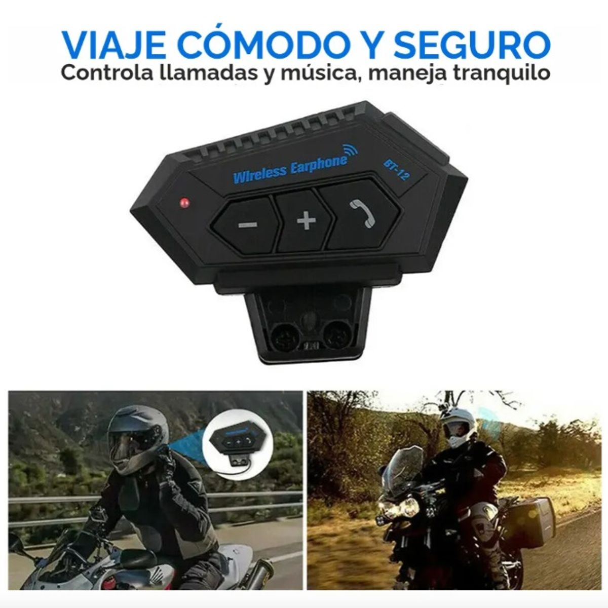 GENERICO - Intercomunicador BT-12 Con Micrófono Y Altavoces