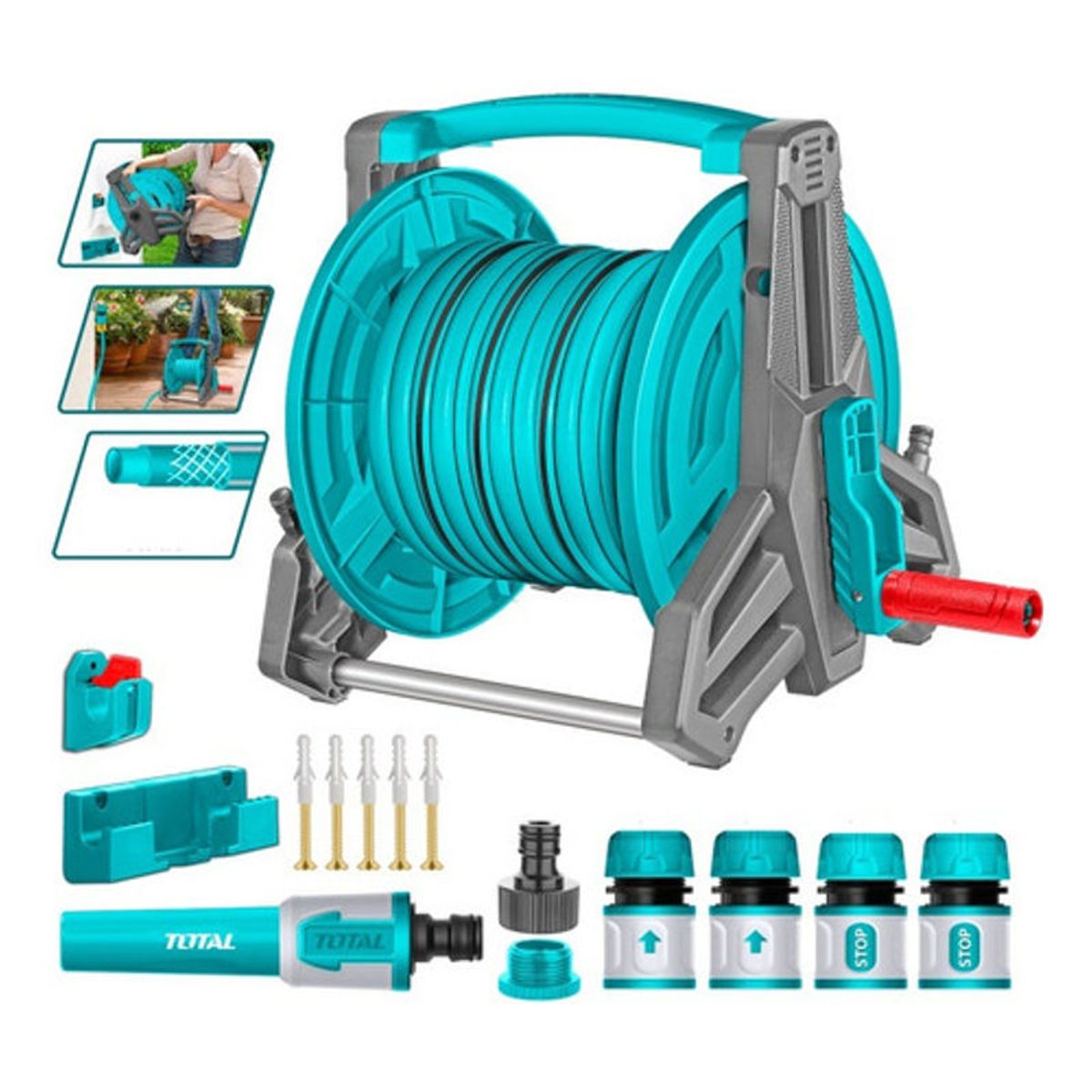 TOTAL - Manguera De Pvc 12 X 20mt + Accesorios Total