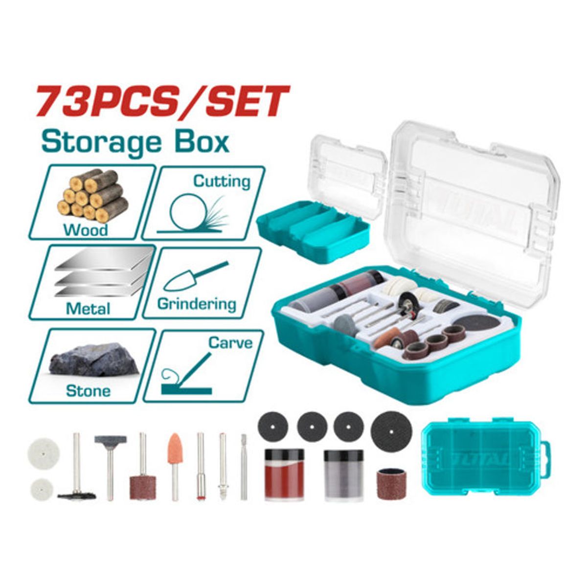 TOTAL - Accesorios Para Moto Tool X 73 Pzs Total