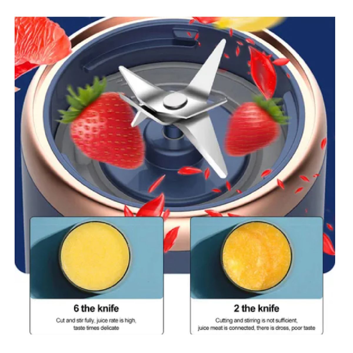 GENERICO - LICUADORA PORTABLE COMPACTA CON DOBLE VASO