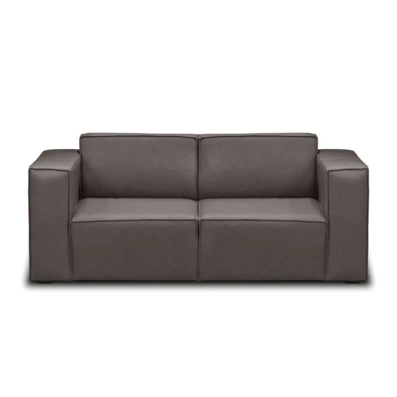 ELITE LIVING - SOFA LEX  2 PUESTOS TIPO CUERO MOCA