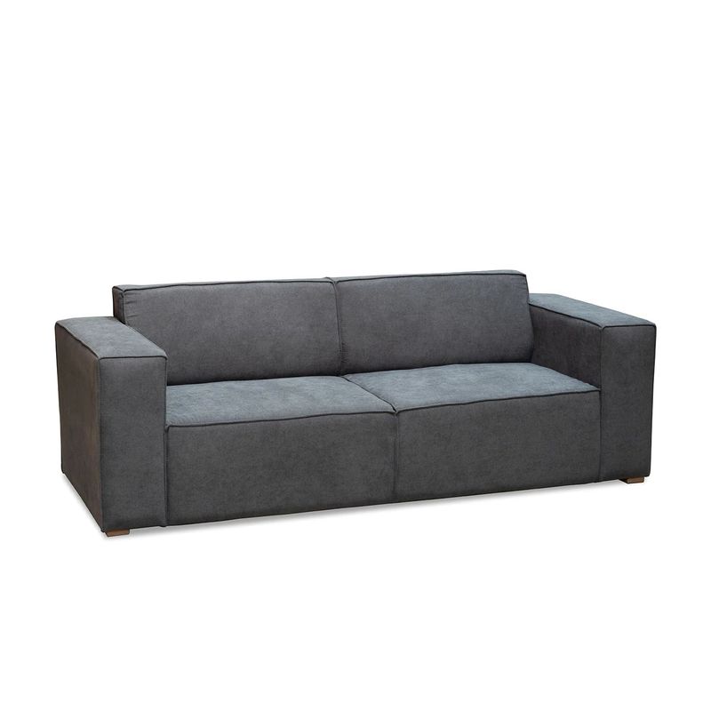 ELITE LIVING - SOFA LEX  3  PUESTOS MICROFIBRA GRIS PLOMO