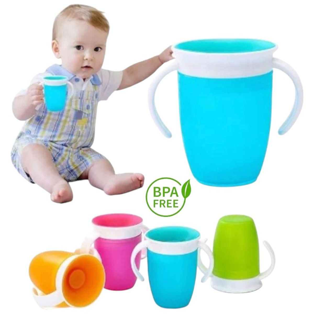 GENERICO - Vaso 360 grados anti derrame para niños Nuevo